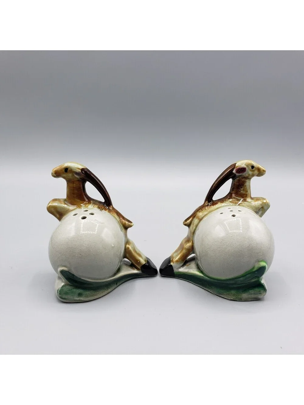 Vintage Thames Gazelle Salt & Pepper Shakers Porcelain Pair Kitchen Deer